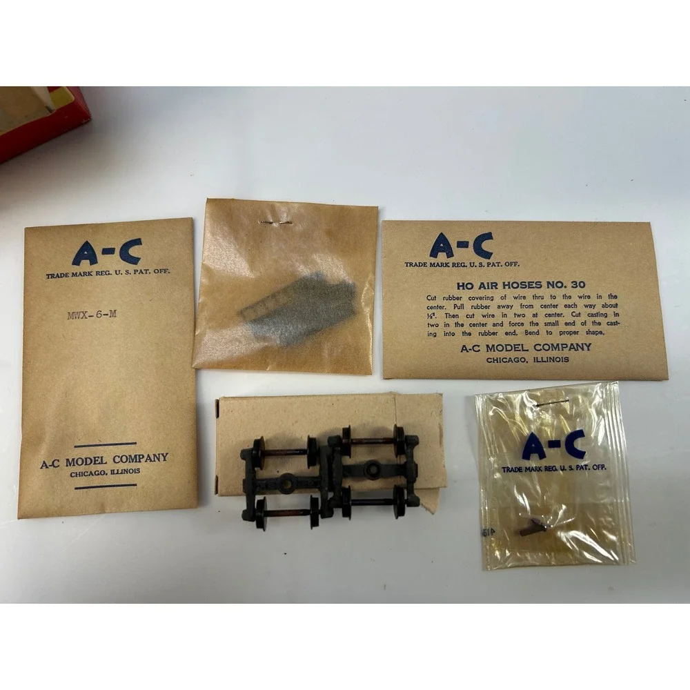 Vintage A-C Model Company Deluxe HO Gage Boom Car Kit MWX-6 Wood Metal Train